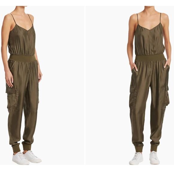 Cinq a Sept Green Jumpsuit with Elegant Design - Picture 1 of 9